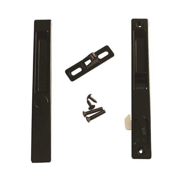 G.A.S. Hardware Sliding Glass Patio Door Handle Set, Flush Mount, Non-Keyed, S Cam, Nite-Lock, 6-5/8in Screw Holes DL-502-CHROME - main